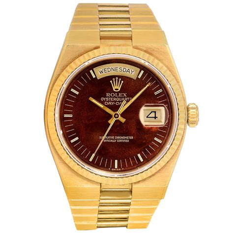 rolex oysterquartz day date wood|Rolex oysterquartz day date price.